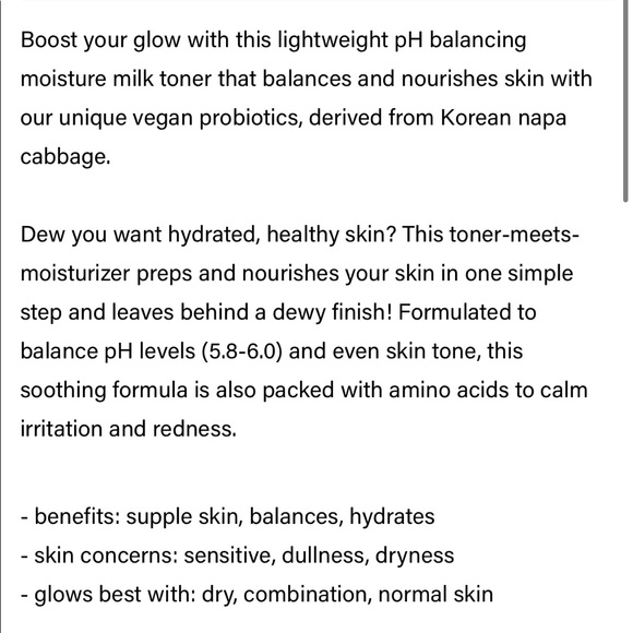 💦 milkdew pH balancing moisture milk toner - Picture 13 of 16